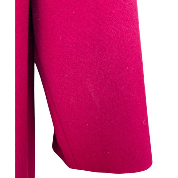 Vintage J.G. Hook Red Double Breasted Wool Coat Union Made Petites - Picture 6 of 12